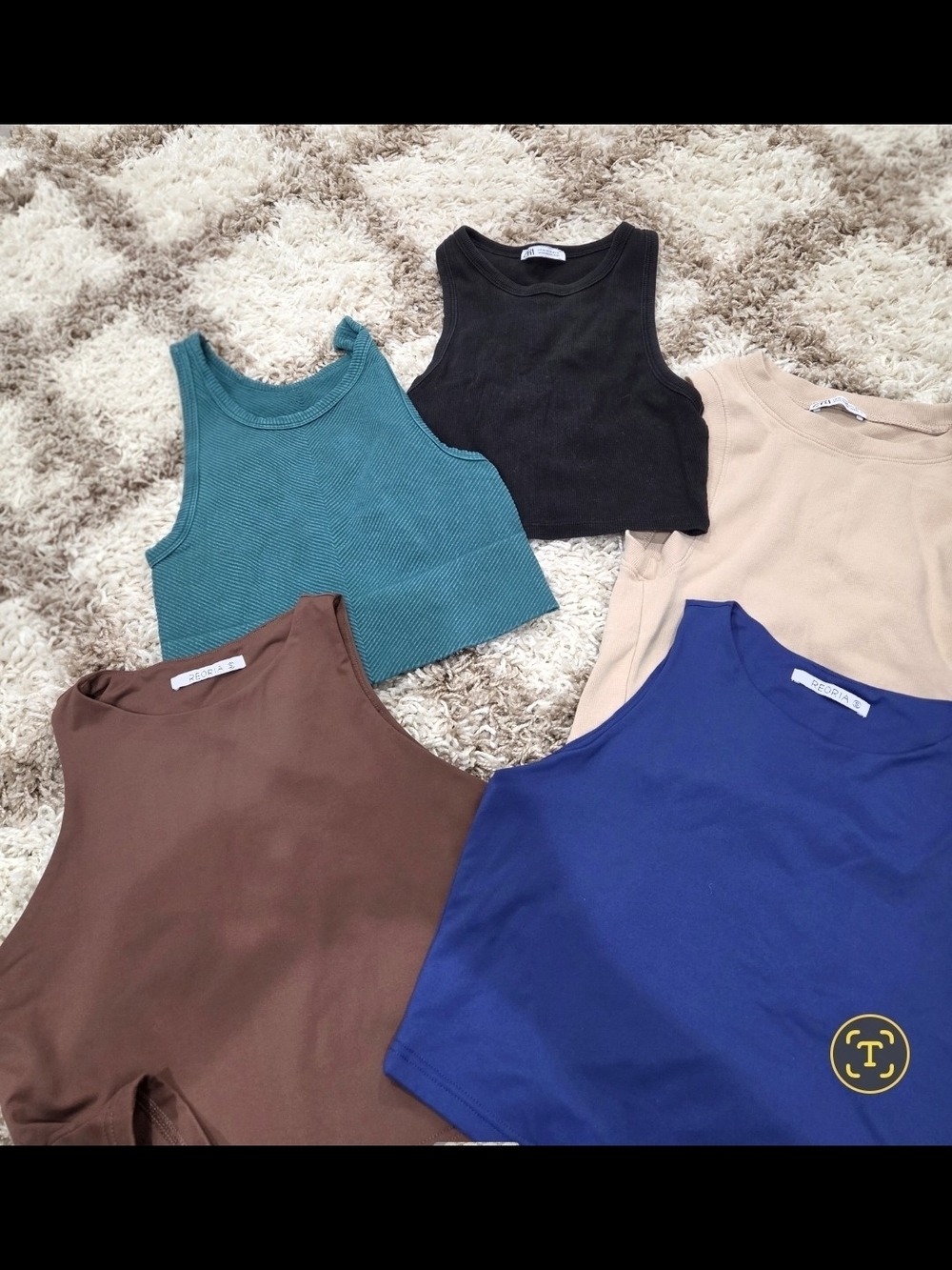 Women's Tank Tops - Black, Teal, Beige, Brown, Cobalt Blue...price is for all.